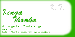 kinga thomka business card